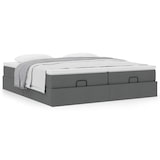 thumbnail of vidaXL Ottoman-Bett mit Matratzen Dunkelgrau 200x200 cm Stoff