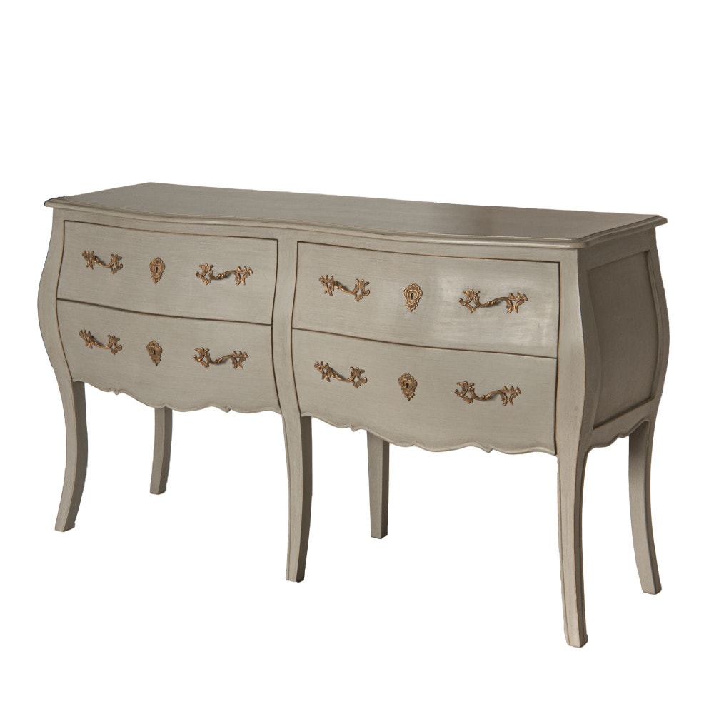 Commode double Murano Taupe -  Gris Rectangulaire Bois Amadeus 40.00x140.00 cm