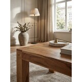 thumbnail of Rustikaler Couchtisch `Nako`: Akazienholz, quadratisch, handgefertigt, pflegeleicht. Beige, 110x60x40 cm | Kadima Design