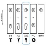 thumbnail of Türbeschlag Edelstahl Langschild – Türklinke inkl. Zubehör - Türdrücker Kn / Dr