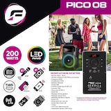 thumbnail of Enceinte sono Festisound PICO-08, Autonome sur Batterie, Puissance 200W, USB Bluetooth, TWS, RADIO FM, MICRO sans fil