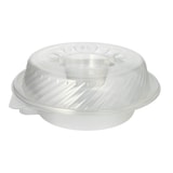 thumbnail of Feinkost- und Salatschalen mit Klappdeckel PP rund 950 ml 9,2 cm x 22 cm x 21,5 cm mit Dipfach