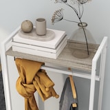 thumbnail of Suporte para Cabides com 3 Gavetas de Tecido Barra para Pendurar e Prateleira para Entrada Quarto 58,5x30x178 cm Natural