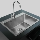 thumbnail of Mueble fregadero de 2 puertas para cocina exterior, negro