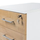 thumbnail of Armário de gavetas móvel Rocada 1 gaveta + 1 arquivo. Cor: cinza estrutura / faia frontal