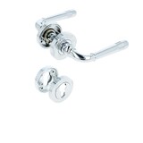 thumbnail of Türdrücker Türbeschlag Rosettengarnitur Drückergarnitur Chrom Profilzylinder