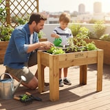thumbnail of HORTALIA Mesa de cultivo Gardenbrico M80 em madeira tratada para exterior - 80x60x80 cm