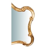 thumbnail of Biscottini Wandspiegel 81x4x69 cm - Ovaler Badezimmerspiegel - Goldfarbener Wandspiegel mit Holzrahmen - Made in Italy Wandspiegel