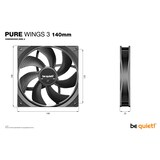 thumbnail of PC- Gehäuselüfter Be Quiet Pure Wings 3 140mm BL107