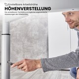 thumbnail of bümö höhenverstellbarer Schreibtisch 180x80 cm in Eiche, Gestell silber - PC Tisch höhenverstellbar & groß, höhenverstellbarer Tisch Büro, großer