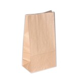 thumbnail of Commerline 250 Stück Papiertragetaschen 15+9x28cm Bodenbeutel Braun Kraftpapier