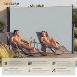 thumbnail of tectake toldo lateral retráctil impermeable enrollado automático 300x200 cm gris claro resistente calidad
