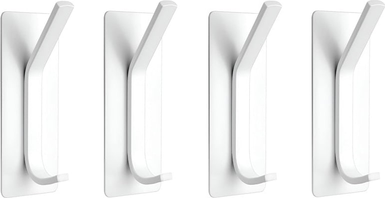 Appendiabiti Da Parete TOJ Living 78 Cm, 20 Ganci In Acciaio Bianco, Per Ingresso E Camera