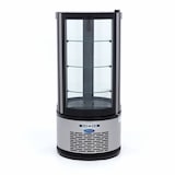 thumbnail of Vetrina per Pasticceria Rotonda 100L, 48cm, con 3 Ripiani in Vetro, Illuminazione LED e Raffreddamento Ventilato | Maxima