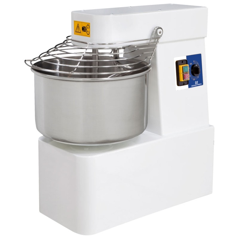 Pétrin à spirale, 8 kg/10 litres, 1 vitesse, avec minuteur 260x500x500 mm - VIRTUS