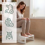 thumbnail of Relaxdays Toilettenhocker, Stuhlgang Unterstützung, WC Hocker für Erwachsene, Bambus, HxBxT: 18,5 x 43,5 x 28 cm, weiß