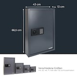 thumbnail of HMF Schlüsseltresor mit Zahlencode, Schlüsselsafe mit Elektronikschloss, 132 Haken, 66,5 x 43 x 13 cm, Anthrazit