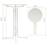 thumbnail of METRO PROFESSIONAL Stehtisch klappbar Mistrano, Stahl, Ø 80 x 110 cm, rund, weiß