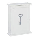 thumbnail of Relaxdays Schlüsselkasten Holz, Schlüssel-Aufdruck, Landhausstil, zum Aufhängen, Schrank HxBxT 29 x 22 x 8 cm, weiß