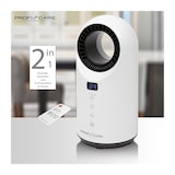thumbnail of Termoventilador Cerâmica 2 em 1 ProfiCare HL 3086, 2 niveis de aquecimento, c/ comando, filtro subst., 2 em 1, 1500W, branco