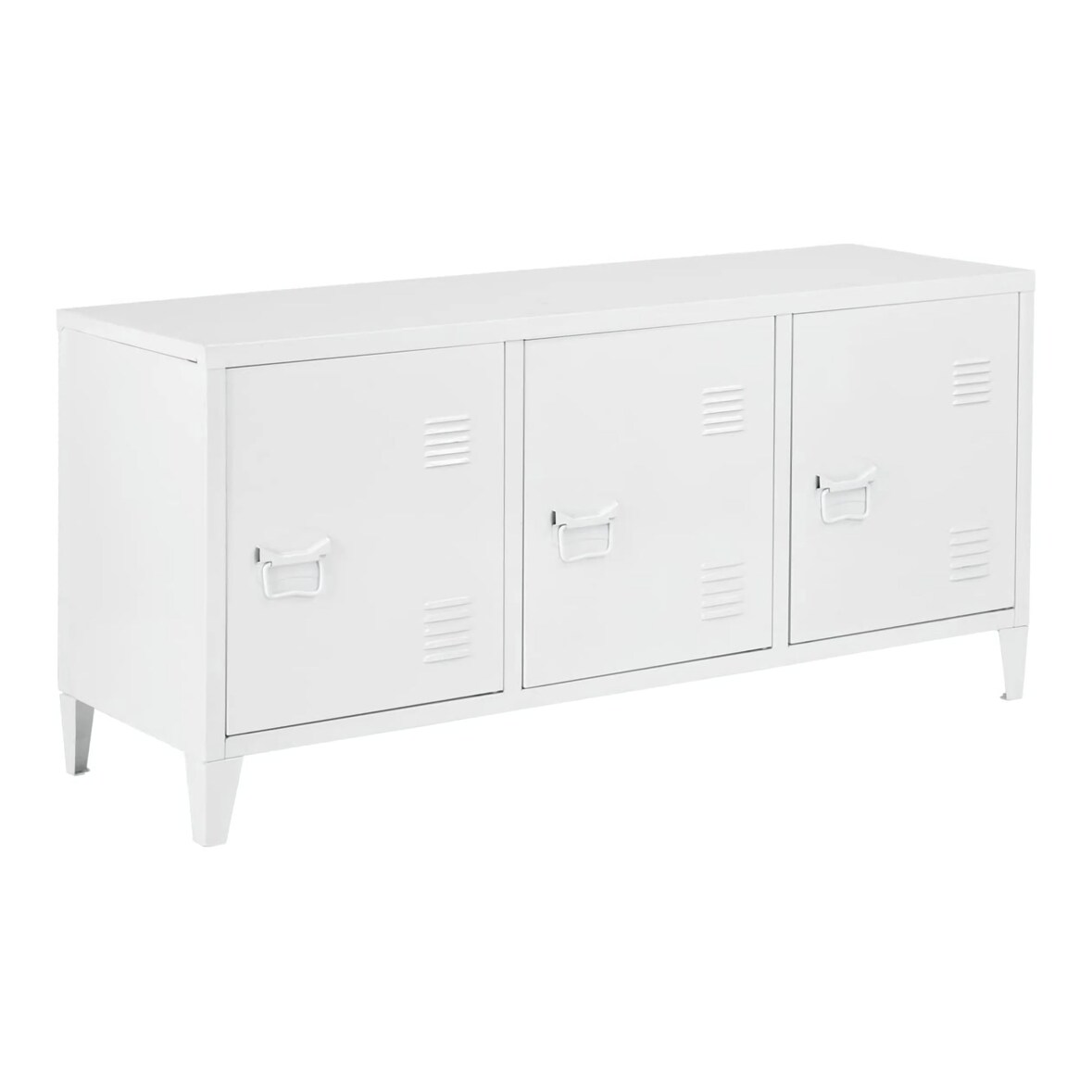 Helloshop26 - Mueble de TV con 3 puertas 58 x 113 x 40 cm blanco 03_0007764