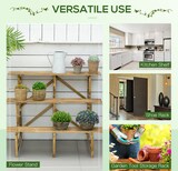 thumbnail of Pflanzentreppe Blumenregal 3 Stufen 100x80x78 cm Naturholz aus massivem Tannenholz verrotungsbeständig standfest hohe Tragkraft bis 80 kg