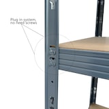 thumbnail of METRO Professional Étagères pour charges lourdes KBT45,  charge maximale de 350 kg par étagère, gris