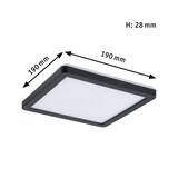 thumbnail of Paulmann Panneau LED Atria Shine Backlight   carré 190x190mm  11,2W 900lm 3000K Noir 71000