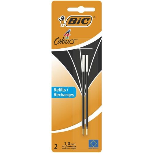 BIC Kugelschreibermine 4 Colours 0,4 mm Schwarz 2 Stück