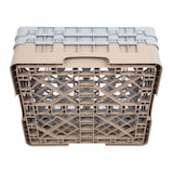 thumbnail of CAMBRO - 25S434-184 - Cesta de lavado 25 comp. 2 alturas - 8,7 cm Ø máx. - alt. máx. 13,5 cm - 50 x 50 x 18,4 cm - Beige