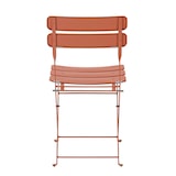 thumbnail of Lot de deux chaises pliantes en acier terracotta