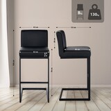 thumbnail of Tabouret de bar Hopewell similicuir Noir