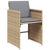 thumbnail of vidaXL 13-tlg. Garten-Essgruppe mit Kissen Beigemischung Poly Rattan