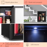 thumbnail of Brooklyn 32 Mini-Kühlschrank Glastür LED Ablage Schwarz