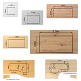 thumbnail of bümö Tischplatte 180x80 cm in graphit, Schreibtischplatte aus Holz, Holzplatte, Spanplatte kratzfest beschichtet, ABS-Kante, 120 kg Tragkraft für DIY