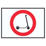 thumbnail of E- Scooter Durchfahrt verboten Symbol Schild Elektro -Tretroller Roller A4 Rückseite selbstklebend