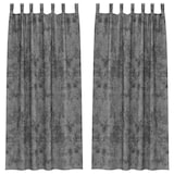 thumbnail of vidaXL Gordijn met gordijnen 2 pcs Grijs 225 x 140 cm Fluweel