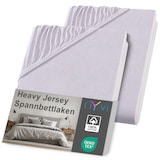 thumbnail of Spannbettlaken DreamScience Heavy Jersey  - Spannbetttuch, Formstabil, 160g/m², Rundum-Gummizug, Bügelfrei 120x200 - 130x200 cm (2er Pack) silber
