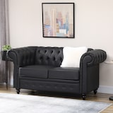 thumbnail of HOMCOM Moderno Divano Due Posti Chesterfield in Ecopelle Marrone Scuro