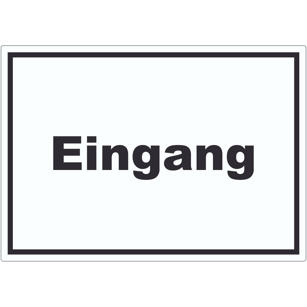 Eingang Aufkleber mit Text Zugang Eintritt waagerecht A3 (297x420mm)