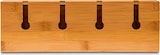 thumbnail of Relaxdays Weinregal mit Glashalter, HxBxT: 17x37x11,5 cm, Bambus, für 4 Flaschen/Gläser, Wandmontage, natur