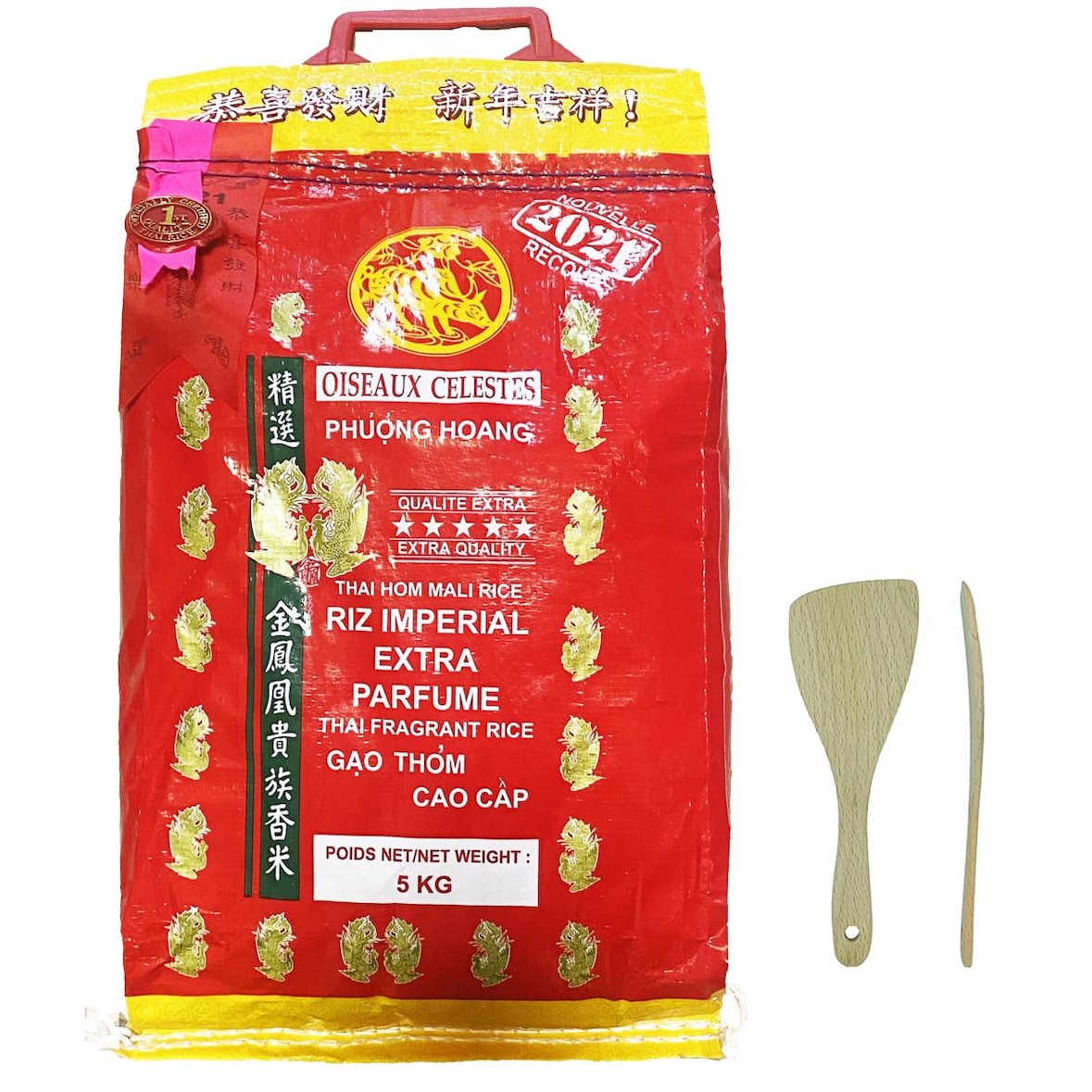 Riz Thai impérial extra parfumé 2023 qualité premium 5KG/Sac 25KG (5x5KG)