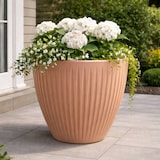 thumbnail of WellHome - Blumentopf aus rotationsgeformtem Kunststoff 56L Ø48x48cm in farbe Terrakotta - Latia Round MIDL