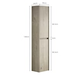 thumbnail of Badezimmer Wandschrank Offwhite 140x30x24 cm mit 2 Türen, verstellbaren Innenböden, Soft Close Scharnieren, Holzoptik aus Sperrholz