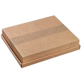 thumbnail of SOLIA plateau-repas Ecokraft avec couvercle décor feuille - EC38307 - par 50 pièces