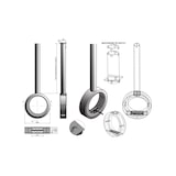 thumbnail of ERTA TUBE ASSYM – Hängender rotierender Biokamin, mattschwarze Farbe