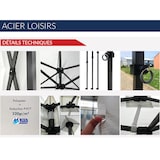 thumbnail of Tente pliante 3x3m - acier 30mm/polyester 320g - bleu - FRANCE-BARNUMS