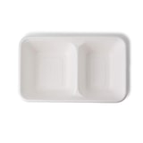 thumbnail of greenbox - Pratos de menu de cana-de-açúcar 1000 ml, 23 x 14,5 x 5 cm, 2 compartimentos, retangular, 50 un.