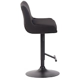 thumbnail of Décoshop26 - Tabouret de bar avec repose-pied design moderne en tissu gris foncé pieds en métal noir mat TDB10440