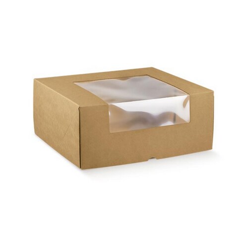 Imballaggi360 - 20 Pz Scatola regalo avana Con Finestra